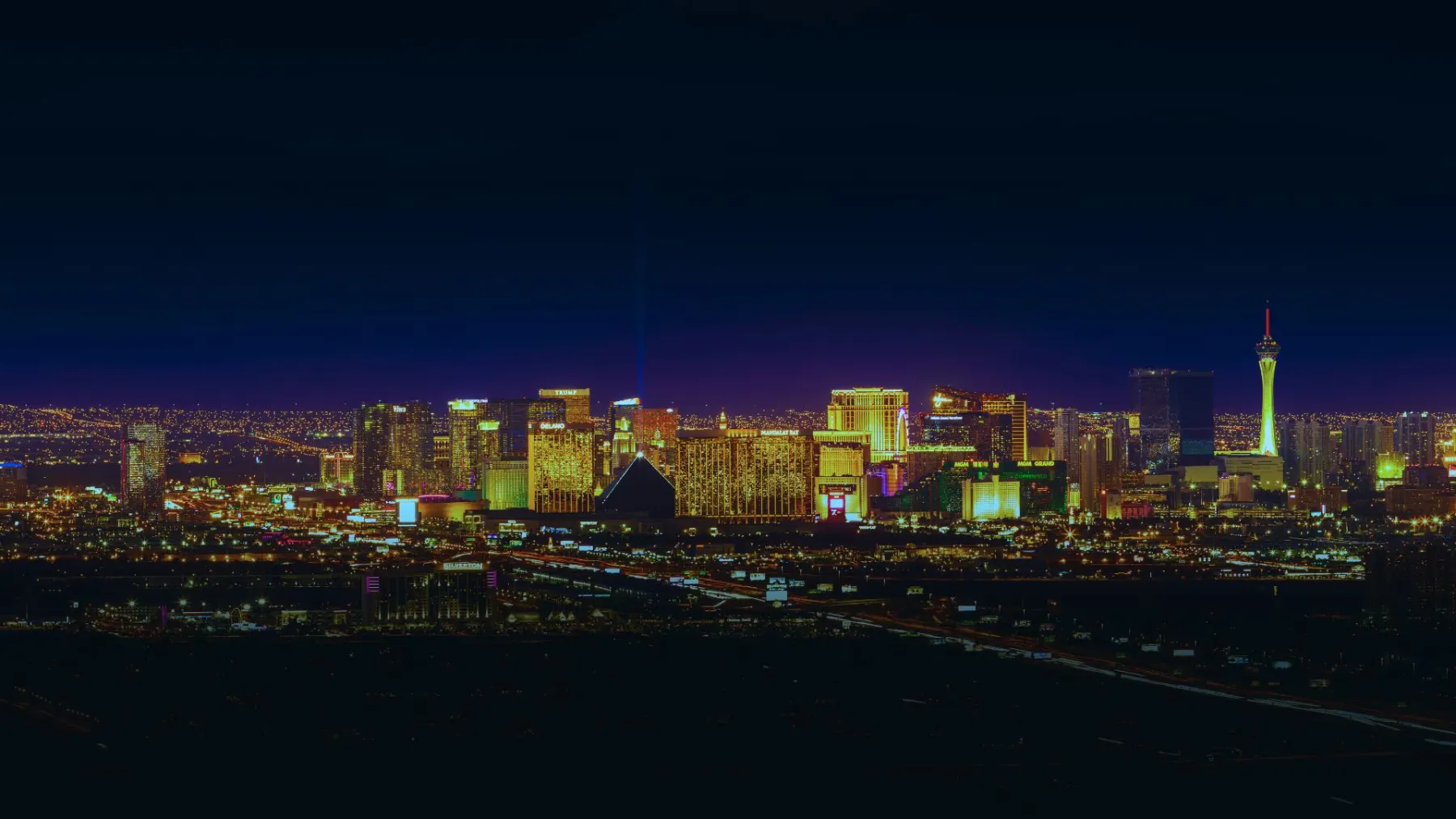 Las Vegas skyline at night